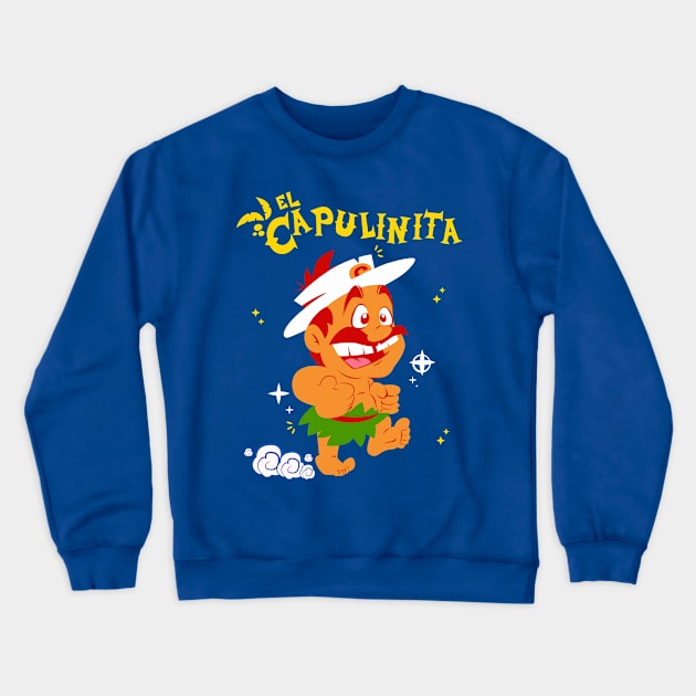 El Capulinita Crewneck Sweatshirt by lolo_aburto